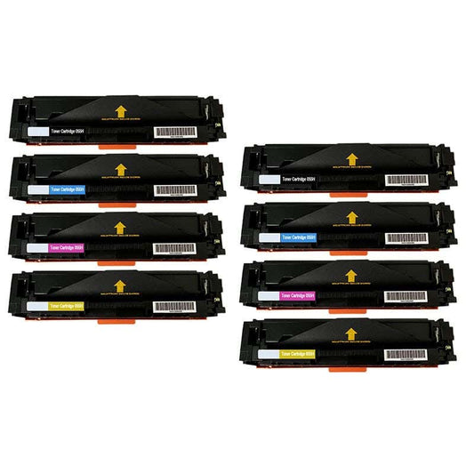 Canon 055H Compatible High-Yield Toner Cartridge 8-Pack (No Chip)