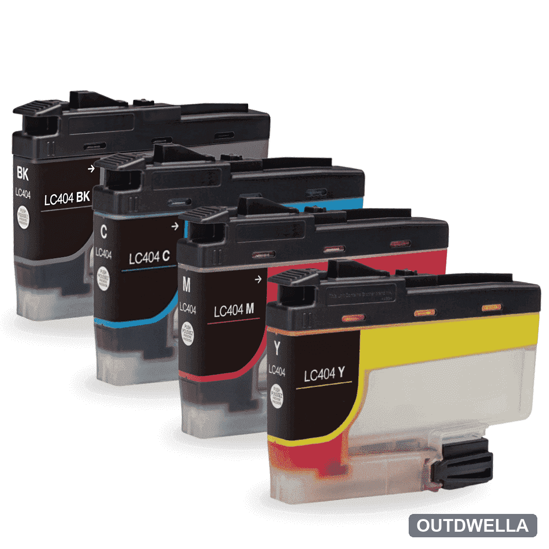 Compatible Brother LC404 Standard Yield Ink Cartridge 4-Piece Combo Pack