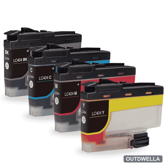 Compatible Brother LC404 Standard Yield Ink Cartridge 4-Piece Combo Pack
