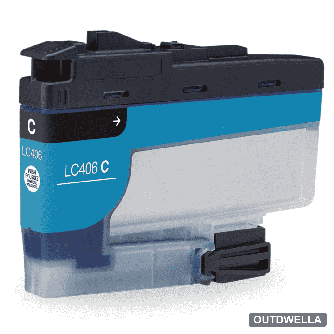 Compatible Brother LC406C Standard Yield Cyan Ink Cartridge