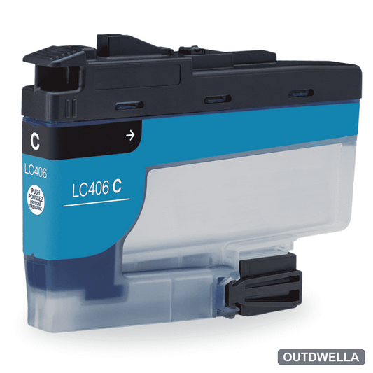 Compatible Brother LC406C Standard Yield Cyan Ink Cartridge