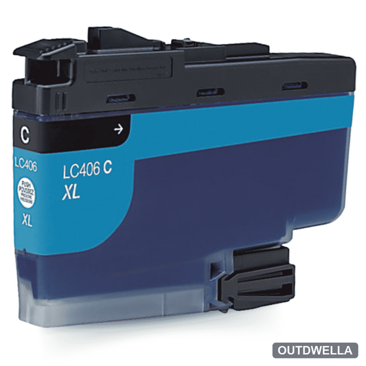 Compatible Brother LC406XLC High Yield Cyan Ink Cartridge