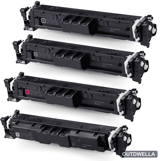 Compatible Canon 069 Standard Yield Toner Cartridge 4-Piece Combo Pack