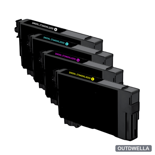 Compatible Epson 340XL High Yield 4-Pack Combo Ink Cartridges