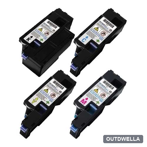 Dell 1250 / 1350 / 1750 / 1760 High-Yield Compatible Toner Cartridge 4-Pack Combo