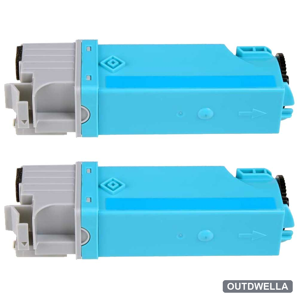 Dell 330-1437 (T107C) Cyan High-Yield Compatible Toner Cartridge Twin Pack