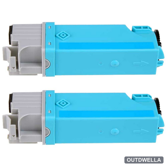 Dell 330-1437 (T107C) Cyan High-Yield Compatible Toner Cartridge Twin Pack