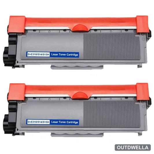 Dell 593-BBKD (P7RMX) Black High-Yield Compatible Toner Cartridge Twin Pack