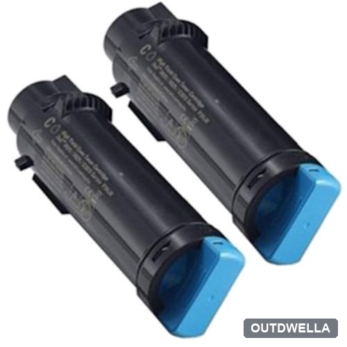 Dell H625 / H825 (P3HJK) Cyan High-Yield Compatible Toner Cartridge Twin Pack
