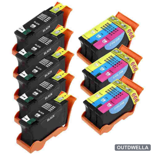 Dell Series 21 (Replaces 21,22,23,24) High-Yield Compatible Ink Cartridge 8-Pack Combo