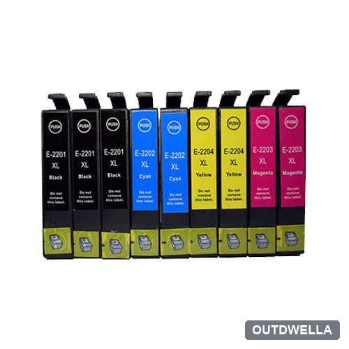 Epson 220XL High-Yield Remanufactured Ink Cartridge 9-Pack Combo