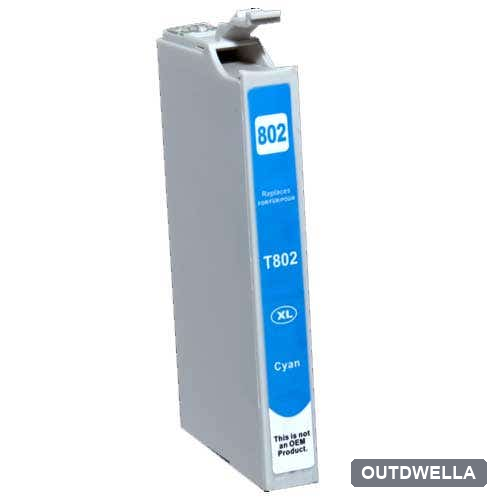 Epson 802XL (T802XL220) Cyan High-Yield Remanufactured Ink Cartridge