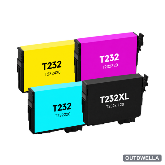 Epson T232 & T232XL Compatible High & Standard Yield Ink Cartridge 4-Pack Combo
