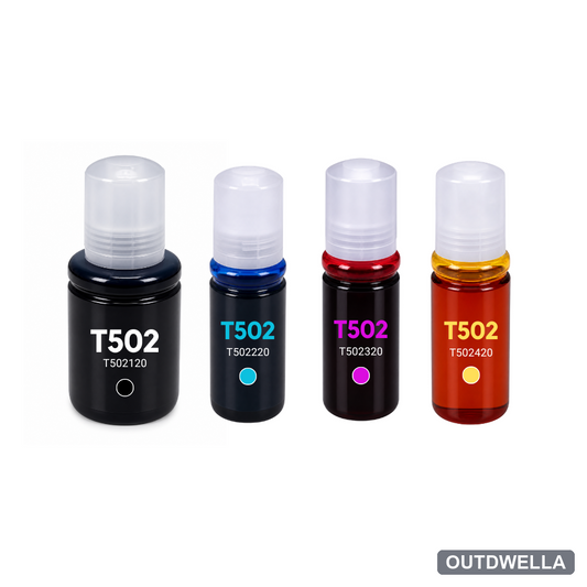 Epson T502 Compatible Standard Yield Ink Bottle 4-Pack Combo