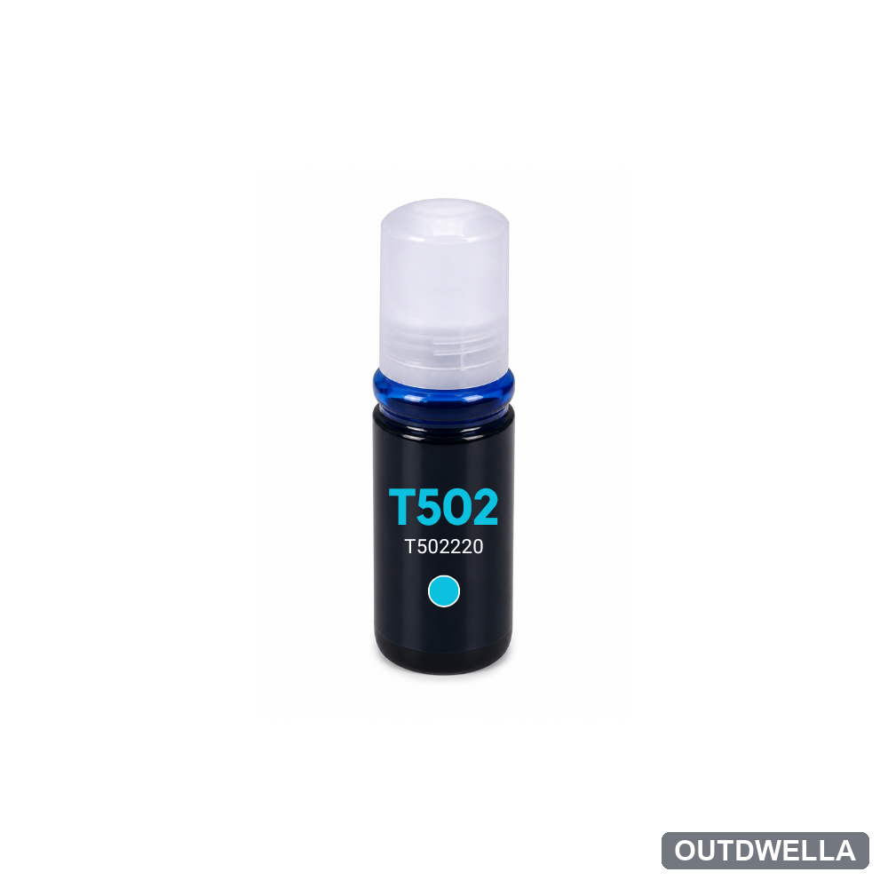 Epson T502 (T502220-S) Cyan Standard Yield Compatible Ink Bottle