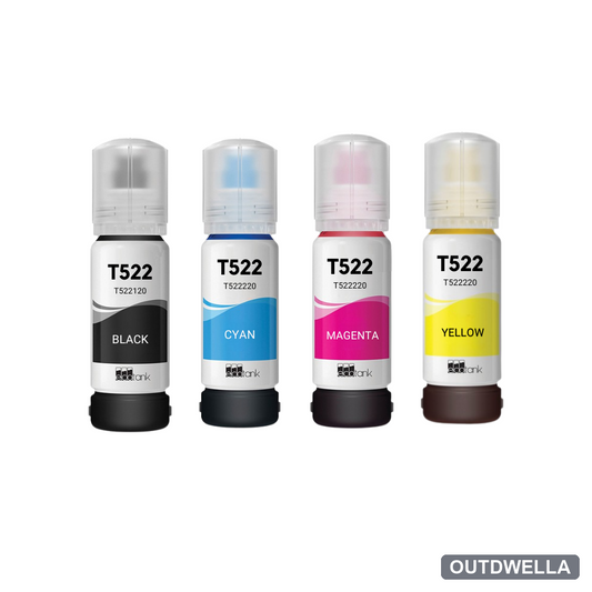 Epson T522 Compatible Standard Yield Ink Bottle 4-Pack Combo