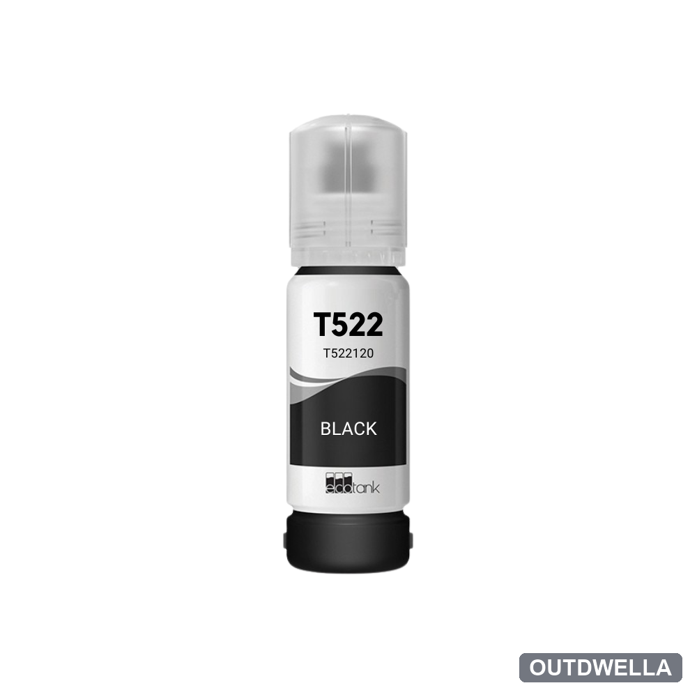 Epson T522 (T522120-S) Black Standard Yield Compatible Ink Bottle, 70 ml