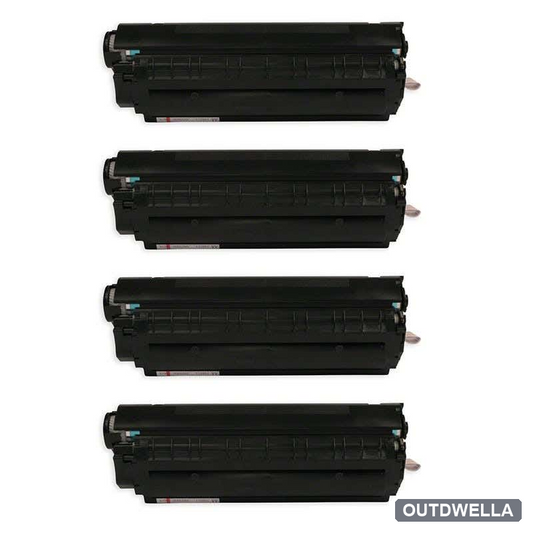 HP 12A Black (Q2612A) Compatible Toner Cartridge 4-Pack