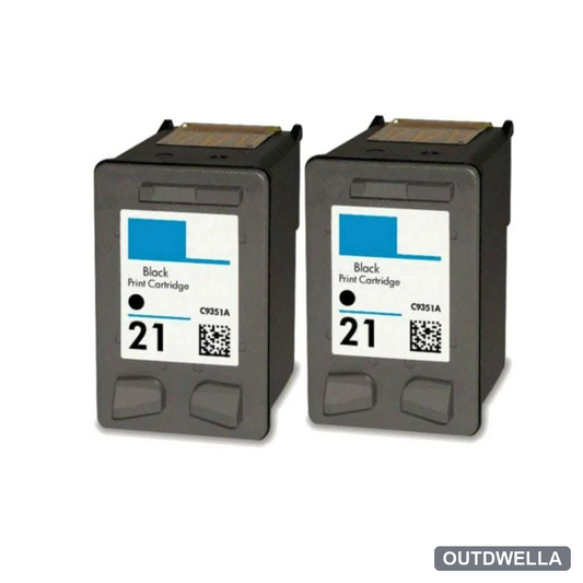 HP 21 Black (C9351AN) Remanufactured Ink Cartridge Twin Pack