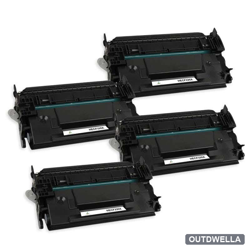 HP 26X (CF226X) Black Compatible High-Yield Toner Cartridge 4-Pack