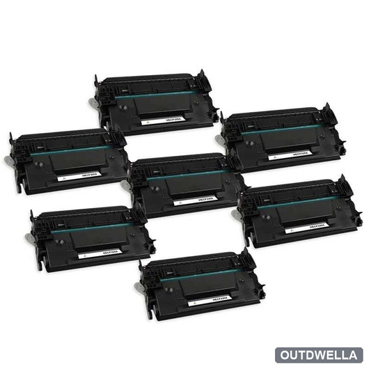 HP 26X (CF226X) Black Compatible High-Yield Toner Cartridge 7-Pack