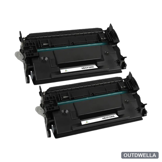 HP 26X (CF226X) Black Compatible High-Yield Toner Cartridge Twin Pack