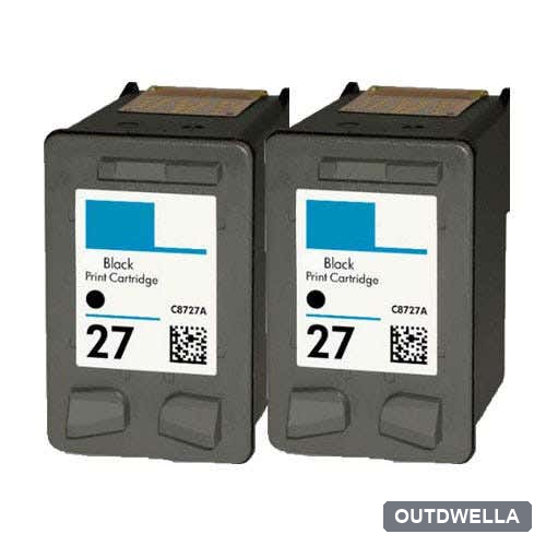 HP 27 Black (C8727AN) Remanufactured Ink Cartridge Twin Pack