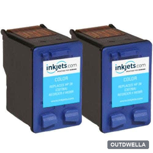 HP 28 Tri-Color (C8728AN) Remanufactured Ink Cartridge Twin Pack