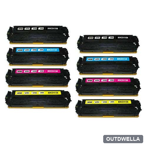 HP 305A Remanufactured Toner Cartridge 8-Pack