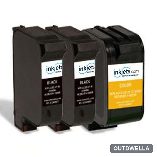 HP 45 & HP 23 Remanufactured Ink Cartridge 3-Pack Combo