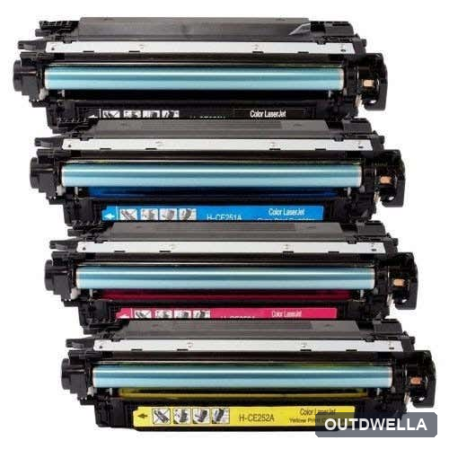 HP 504X & 504A Remanufactured Toner Cartridge 4-Pack Combo
