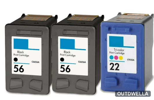 HP 56 & 22 Remanufactured Ink Cartridge 3-Pack Combo