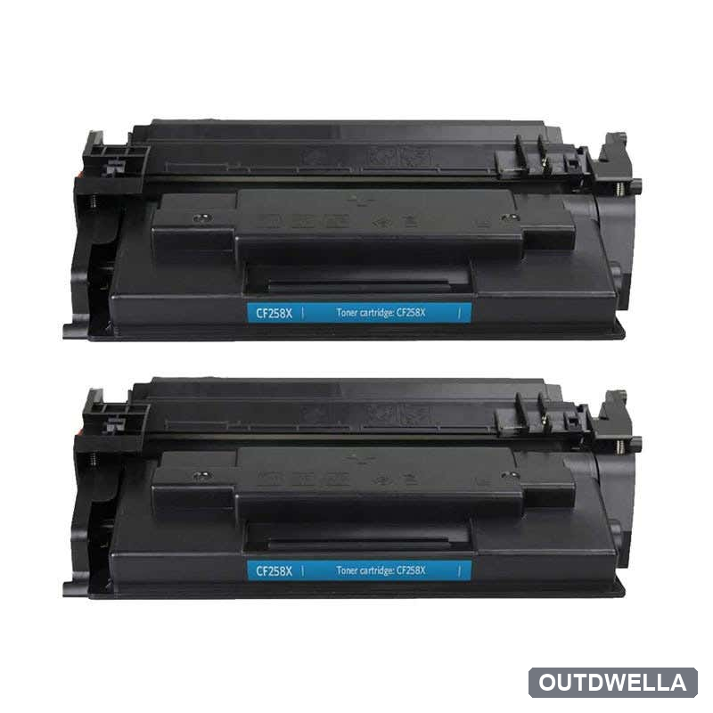 HP 58X (CF258X) Black Remanufactured High Yield Toner Cartridge Twin Pack (With Chip)