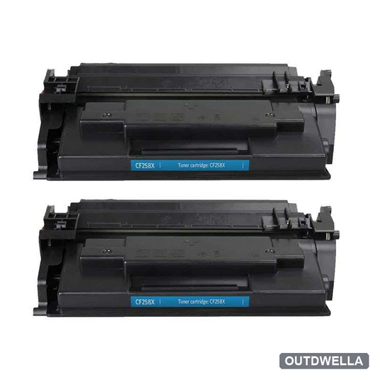 HP 58X (CF258X) Black Remanufactured High Yield Toner Cartridge Twin Pack (With Chip)