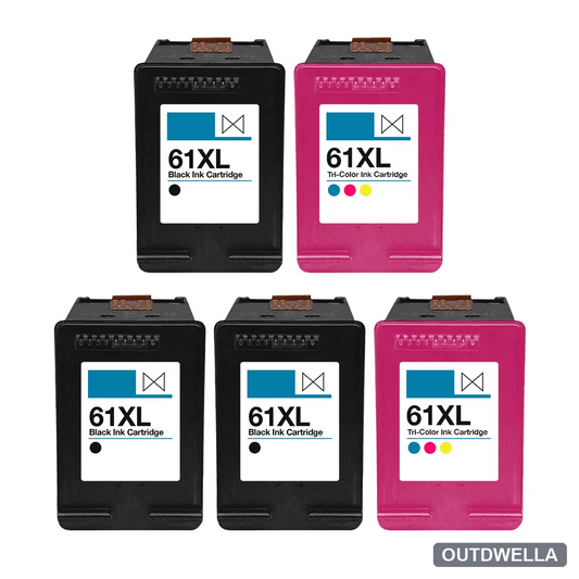 HP 61XL High-Yield Remanufactured Ink Cartridge 5-Pack Combo
