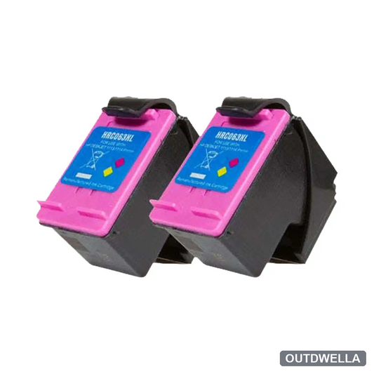 HP 63XL Color (F6U63AN) Remanufactured High Yield Ink Cartridge Twin Pack