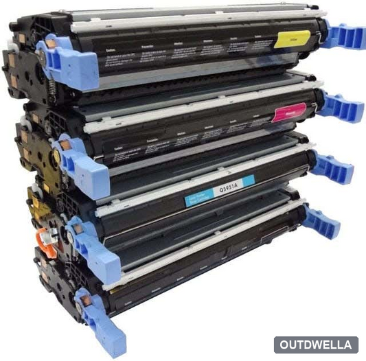 HP 643A Remanufactured Toner Cartridge 4-Pack Combo