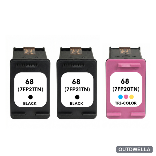 HP 68 Remanufactured Standard Yield Ink Cartridge 3-Pack Combo