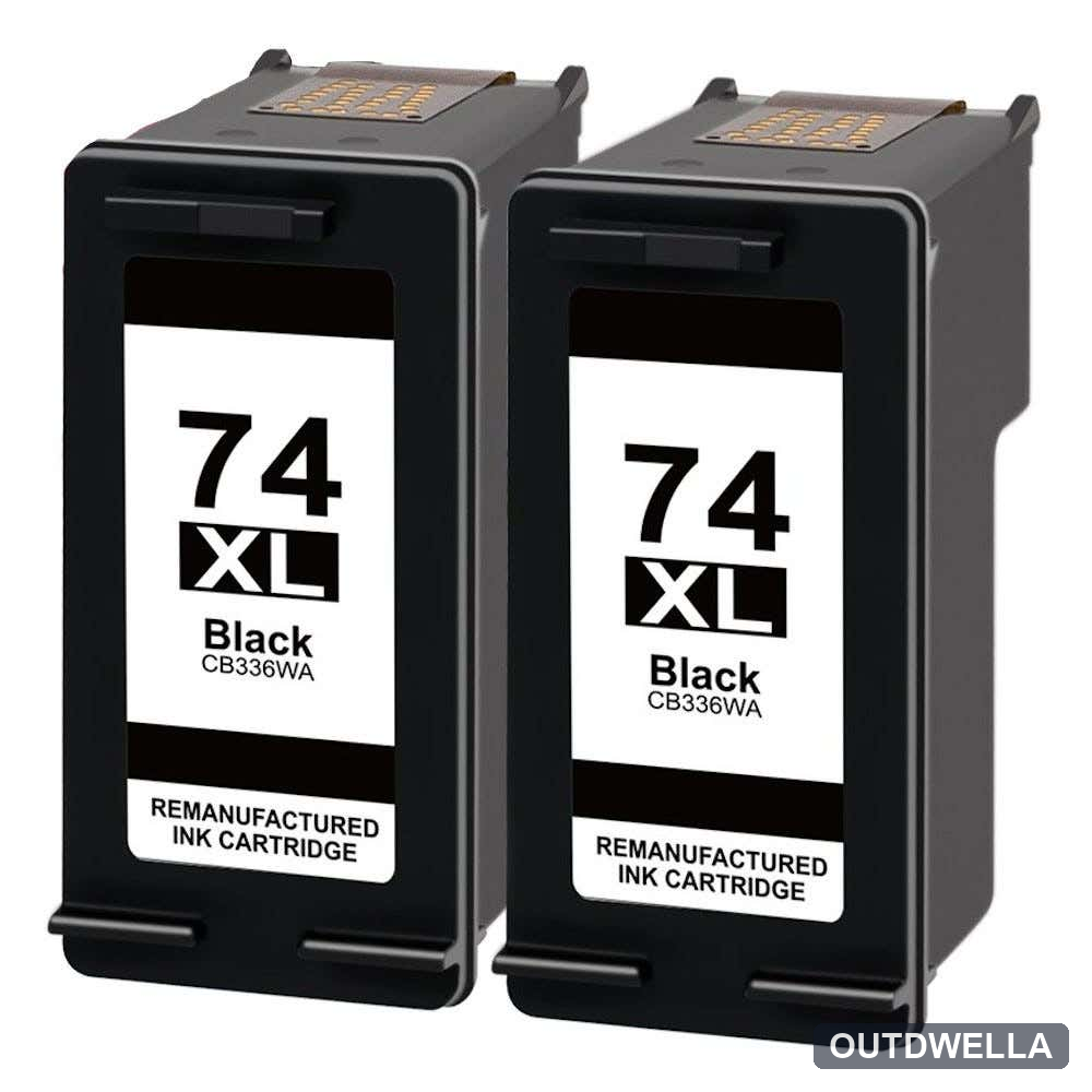 HP 74XL (CB336WN) Black High-Yield Remanufactured Ink Cartridge Twin Pack