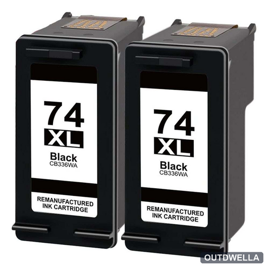 HP 74XL (CB336WN) Black High-Yield Remanufactured Ink Cartridge Twin Pack