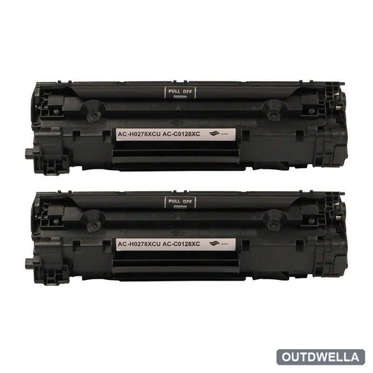 HP 78A (CE278A) Black Compatible Toner Cartridge Twin Pack