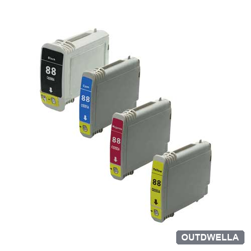 HP 88XL High-Yield Remanufactured Ink Cartridge 4-Pack Combo