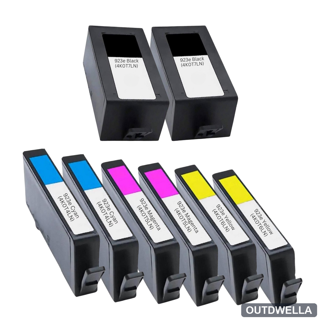 HP 923e High Yield Remanufactured Ink Cartridge 8-Pack Combo