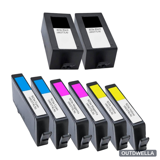 HP 923e High Yield Remanufactured Ink Cartridge 8-Pack Combo