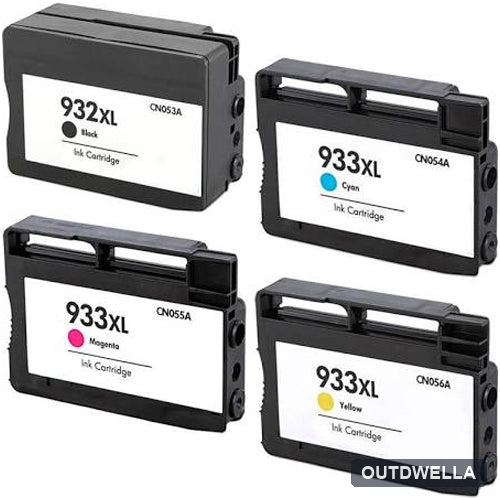 HP 932XL & 933XL High-Yield Remanufactured Ink Cartridge 4-Pack Combo
