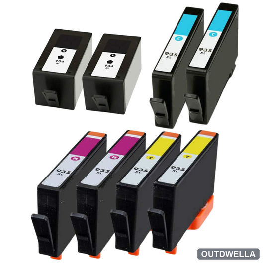 HP 934XL & 935XL High-Yield Remanufactured 8-Pack Combo