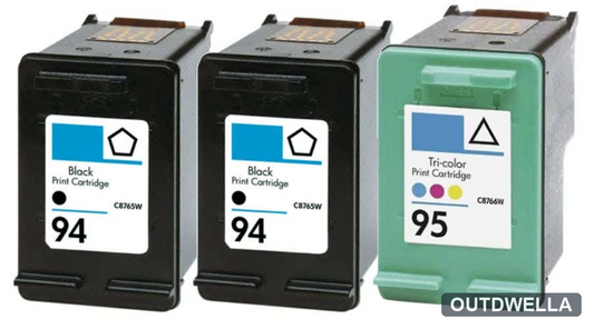 HP 94 & 95 Remanufactured Ink Cartridge 3-Pack Combo
