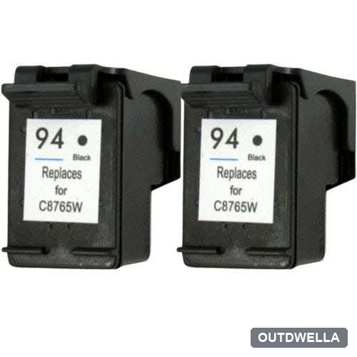 HP 94 Black (C8765WN) Remanufactured Ink Cartridge Twin Pack