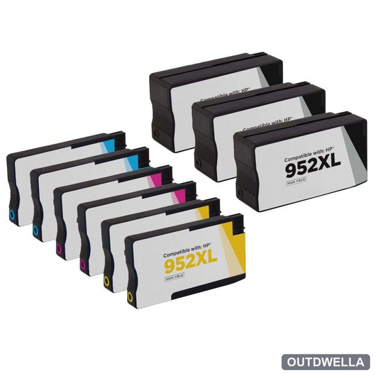 HP 952XL High-Yield Remanufactured Ink Cartridge 9-Pack Combo