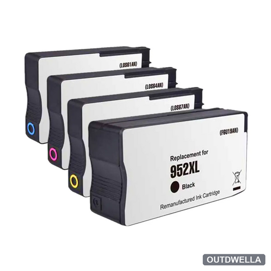 HP 952XL Remanufactured High Yield Ink Cartridge 4-Pack